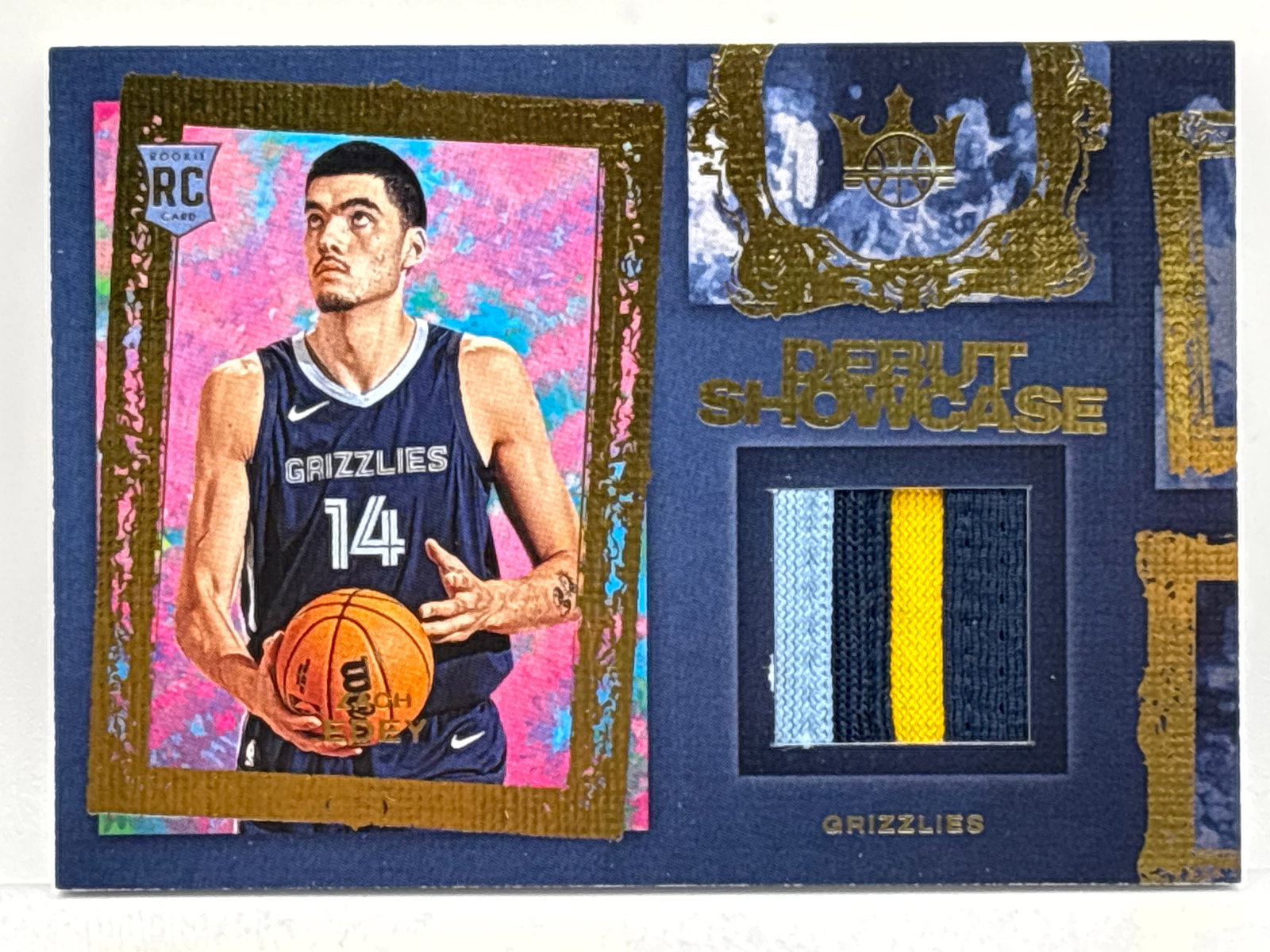 2024-25 PANINI COURT KINGS ZACH EDEY DEBUT SHOWCASE 4-COLOR PATCH ROOKIE CARD (1 of 3)