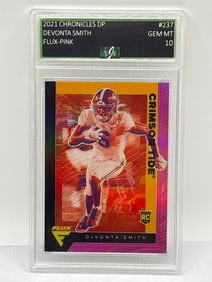 2021 PANINI CHRONICLES DP DEVONTA SMITH FLUX PINK ROOKIE CARD GEM MINT 10