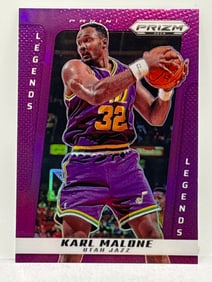 26/99!! 2024-25 PANINI PRIZM DECA KARL MALONE PURPLE PRIZM HOLO