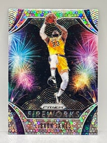 2019-20 PANINI LEBRON JAMES FIREWORKS SILVER DISCO PRIZM HOLO