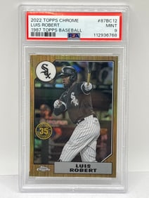 2022 TOPPS CHROME LUIS ROBERT 1987 TOPPS BASEBALL PSA MINT 9