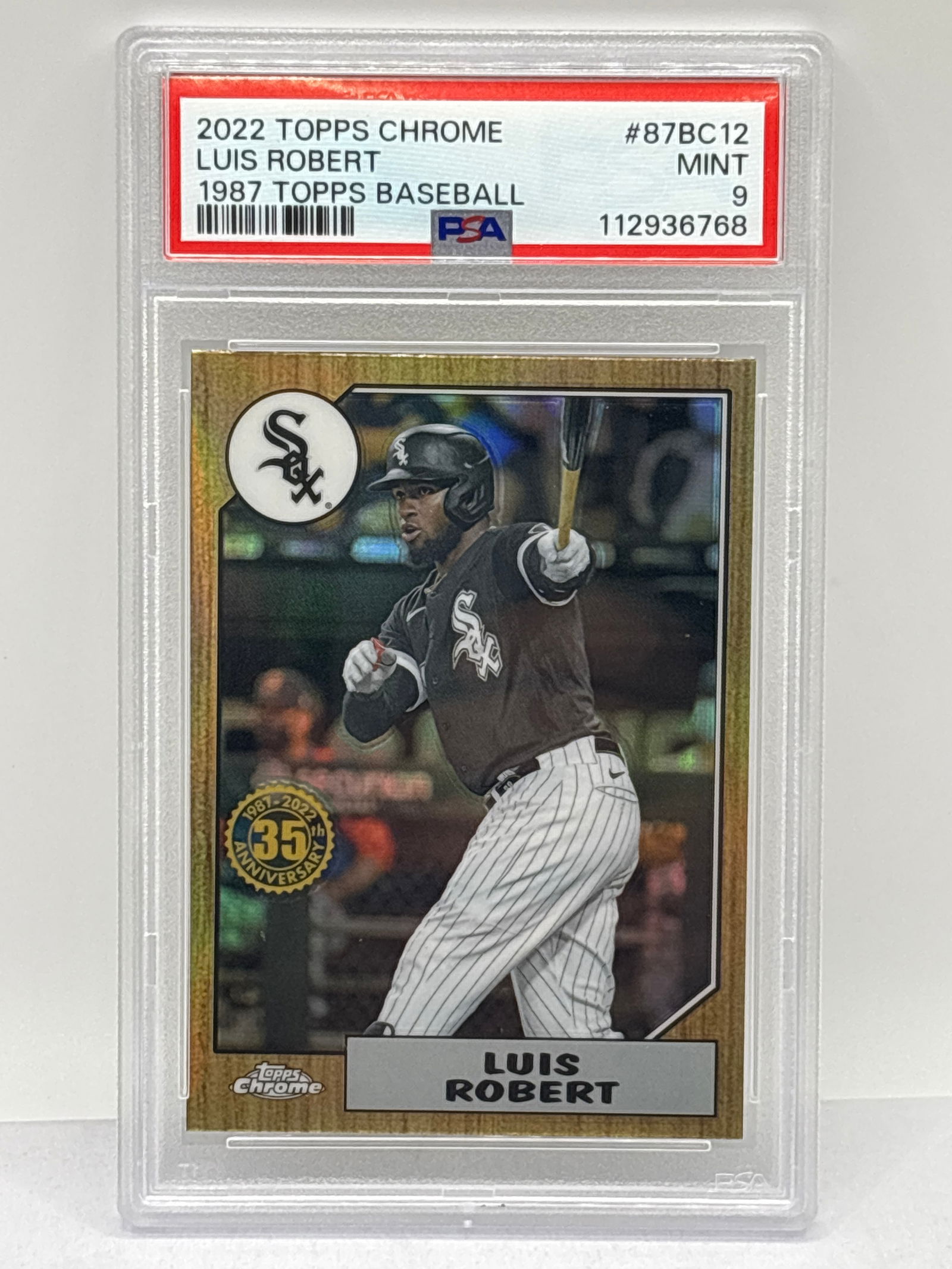 2022 TOPPS CHROME LUIS ROBERT 1987 TOPPS BASEBALL PSA MINT 9 (1 of 4)