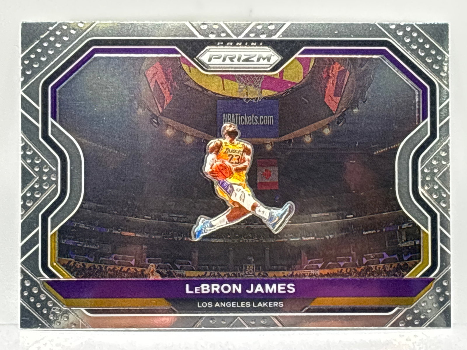 2021 PANINI PRIZM LEBRON JAMES ICONIC KOBE BRYANT TRIBUTE DUNK CARD (1 of 2)