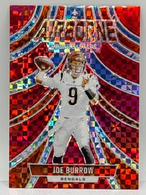 2024 PANINI ROOKIES & STARS JOE BURROW AIRBORNE RED PRIZM HOLO
