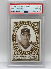 POP 3!! 2006 TOPPS BAZOOKA STAMPS CHIPPER JONES PSA NM-MT 8