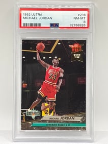 1992 FLEER ULTRA MICHAEL JORDAN NBA JAM SESSION PSA NM-MT 8