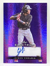 7/25!! 2024 LEAF ELECTRUM JAISON CHOURIO AUTOGRAPHED SP