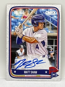 2024 ONYX AUTHENTICATED MATT SHAW ON-CARD AUTO