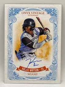 2021 ONYX VINTAGE EXTENDED KAHLIL WATSON ON-CARD