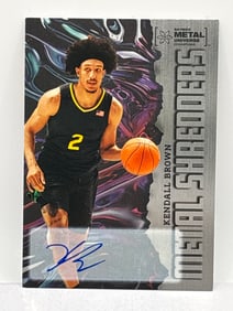 2022 SKYBOX METAL UNIVERSE CHAMPIONS KENDALL BROWN METAL SHREDDERS AUTO