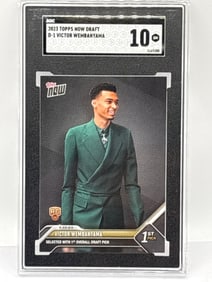 2023 TOPPS NOW DRAFT VICTOR WEMBANYAMA 1ST PICK ROOKIE CARD SGC GEM MINT 10