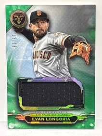 EXTREMELY RARE 13/18!! 2019 TOPPS TRIPLE THREADS EVAN LONGORIA JUMBO GAME-USED PATCH