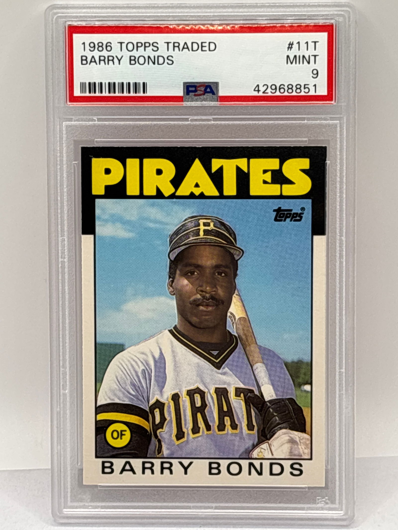 1986 TOPPS TRADED #11T BARRY BONDS ROOKIE CARD PSA MINT 9 (1 of 4)