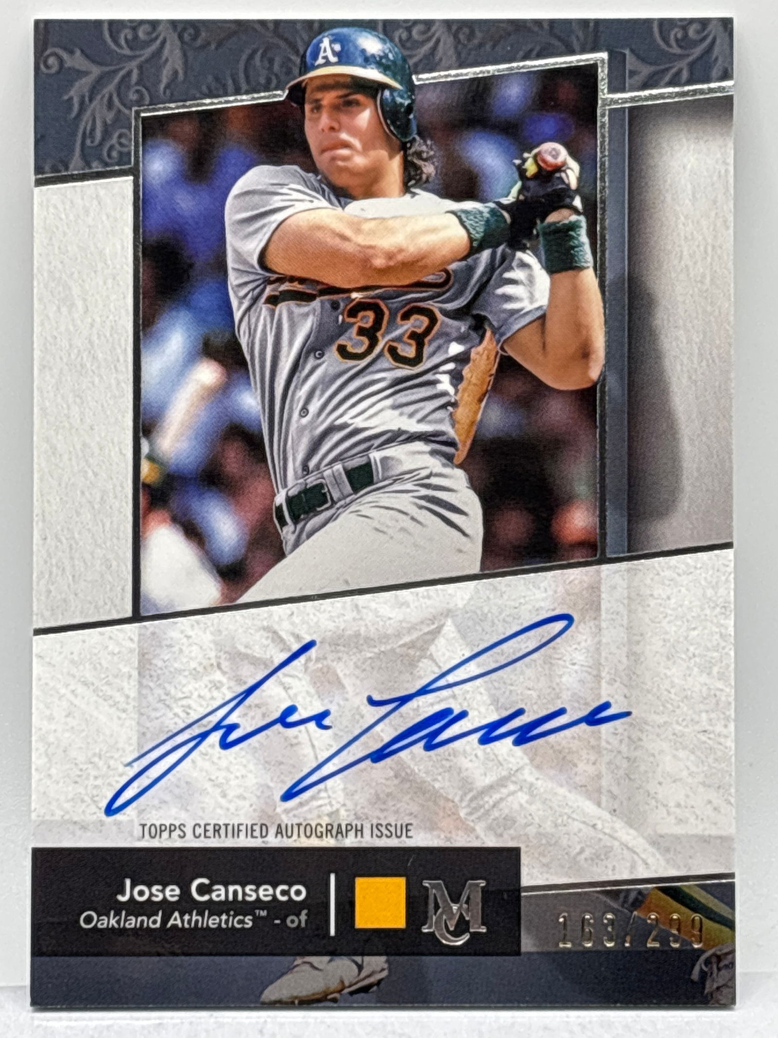 163/299!! 2024 TOPPS MUSEUM COLLECTION JOSE CANSECO ON-CARD AUTOGRAPH (1 of 4)