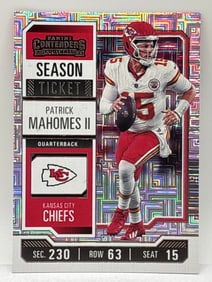 2023 PANINI CONTENDERS PATRICK MAHOMES SILVER MOJO SEASON TICKETS