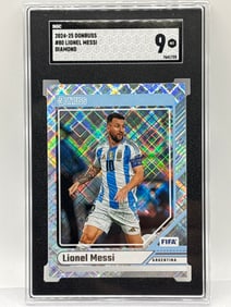 2024-25 PANINI DONRUSS FIFA LIONEL MESSI DIAMOND SP SGC MINT 9