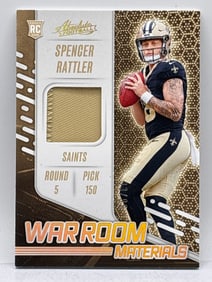 33/99!! 2024 PANINI ABSOLUTE WAR ROOM MATERIALS SPENCER RATTLER AUTHENTIC MEM ROOKIE PATCH CARD
