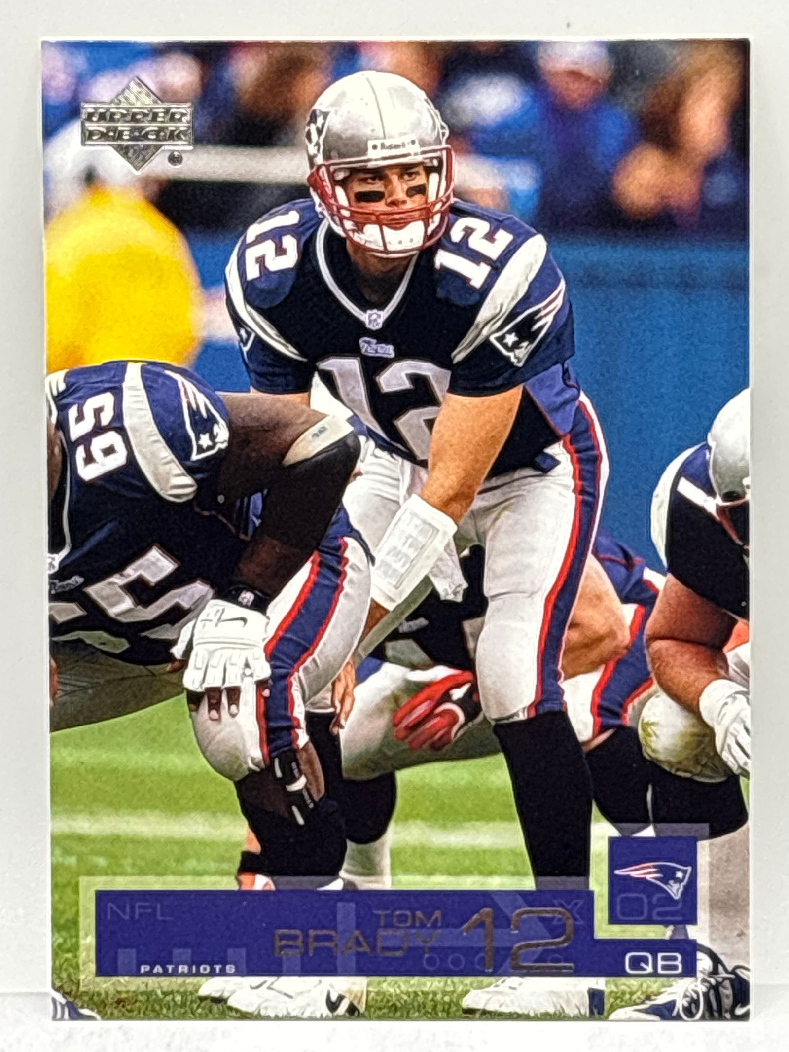 3RD YEAR BRADY CARD - 2002 UPPER DECK #98 TOM BRADY Q2 (1 of 2)
