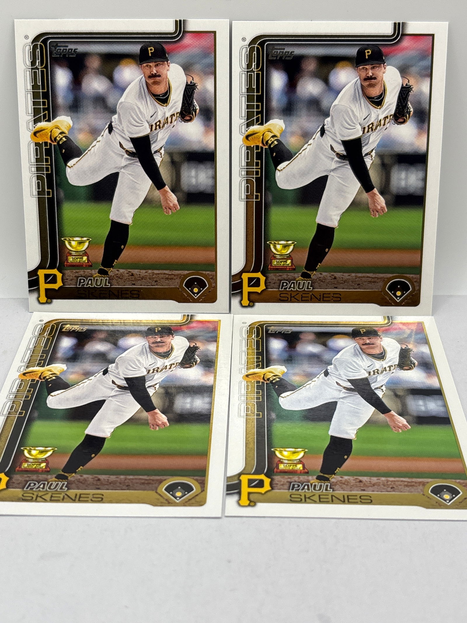 PAUL SKENES 2025 TOPPS SERIES ONE ROOKIE 4 CARD LOT (1 of 3)