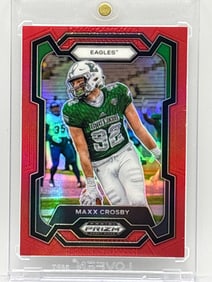 231/299!! 2024 PANINI PRIZM DRAFT PICKS MAXX CROSBY RED CRACKED ICE PRIZM HOLO
