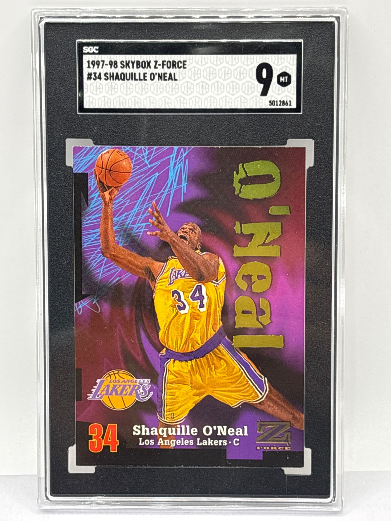 1997-98 SKYBOX Z-FORCE SHAQUILLE O’NEAL SGC MINT 9 (1 of 2)