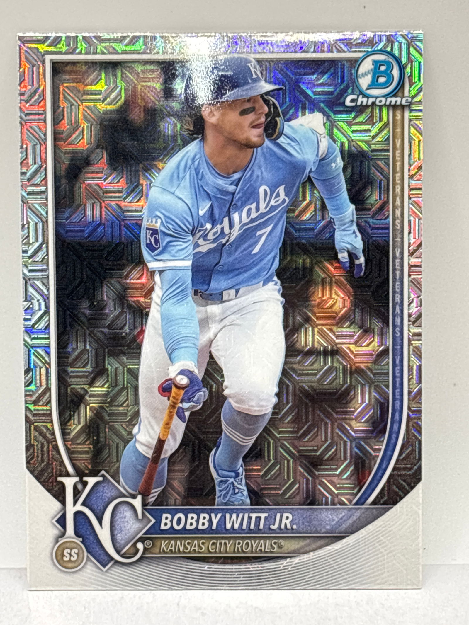 2025 BOWMAN CHROME BOBBY WITT JR SILVER MOJO SP (1 of 3)