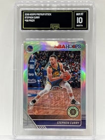 2019 PANINI NBA HOOPS PREMIUM STOCK STEPHEN CURRY SILVER PRIZM HOLO GEM MINT 10