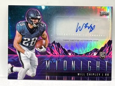 2024 TOPPS ROOKIE HORIZON WILL SHIPLEY AUTOGRAPHED MIDNIGHT SP