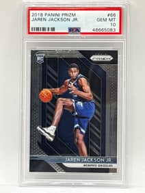 2018 PANINI PRIZM JAREN JACKSON JR ROOKIE CARD PSA GEM MINT 10