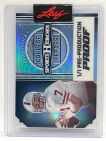 1/1!! ERIC CROUCH COLLEGE HEROES SPORTS HEROES 1/1 PRE-PRODUCTION PROOF