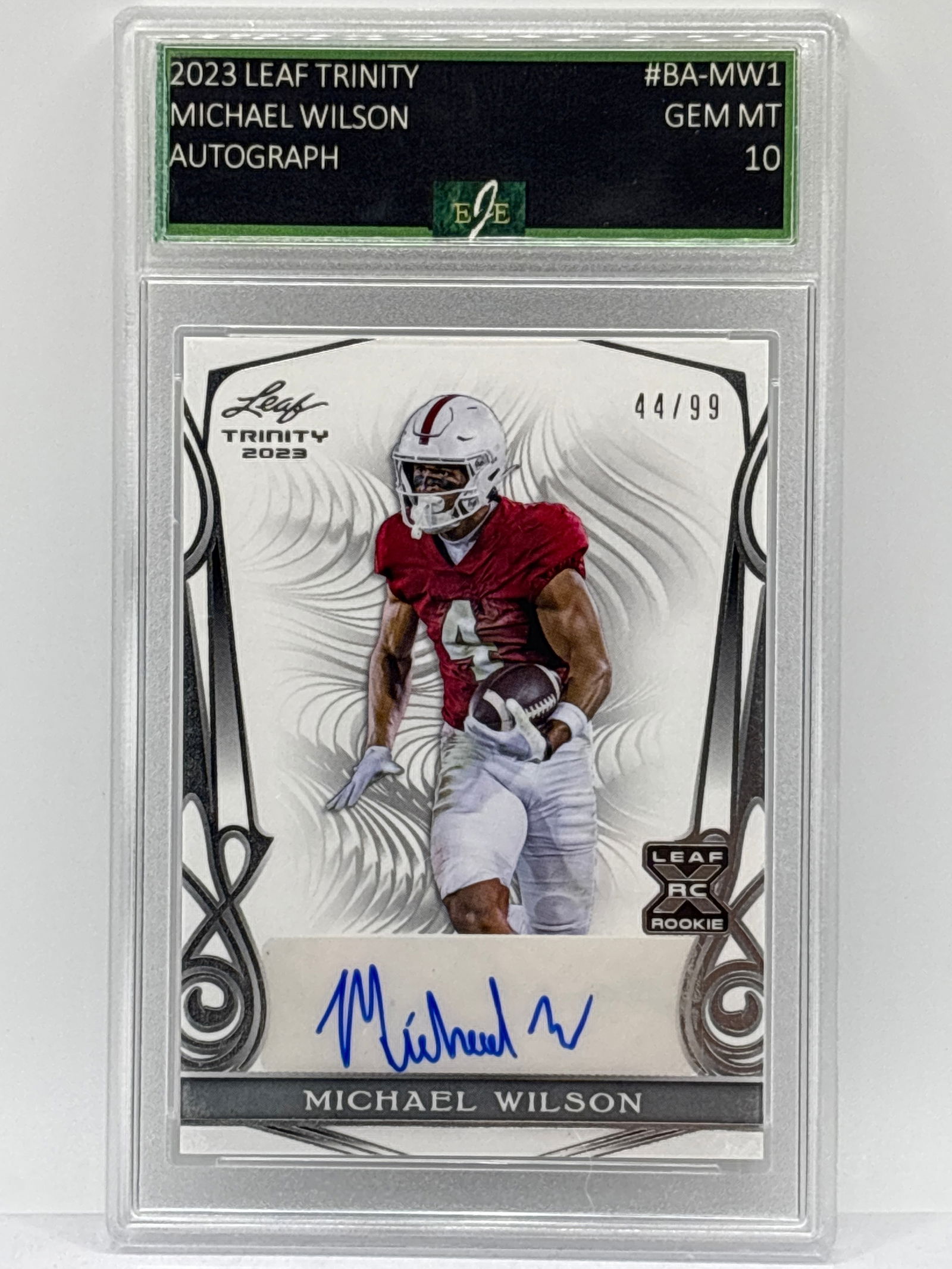 44/99!! 2023 LEAF TRINITY MICHAEL WILSON AUTOGRAPHED ROOKIE CARD GEM MINT 10 (1 of 5)