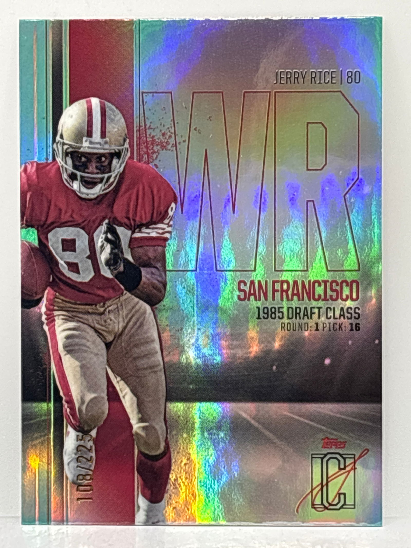 108/225!! 2025 TOPPS SIGNATURE CLASS JERRY RICE SILVER HOLO (1 of 3)