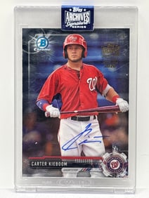 RARE 25/32!! 2020 TOPPS ARCHIVES SIGNATURE SERIES CARTER KIEBOOM ON-CARD AUTOGRAPH