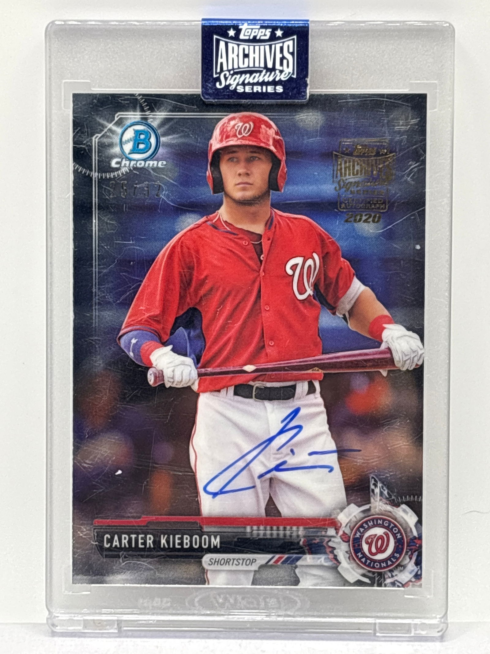 RARE 25/32!! 2020 TOPPS ARCHIVES SIGNATURE SERIES CARTER KIEBOOM ON-CARD AUTOGRAPH (1 of 4)