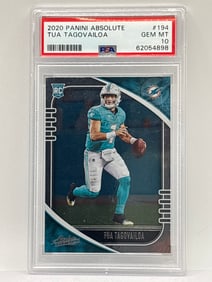 2020 PANINI ABSOLUTE TUA TAGOVAILOA ROOKIE CARD PSA GEM MINT 10