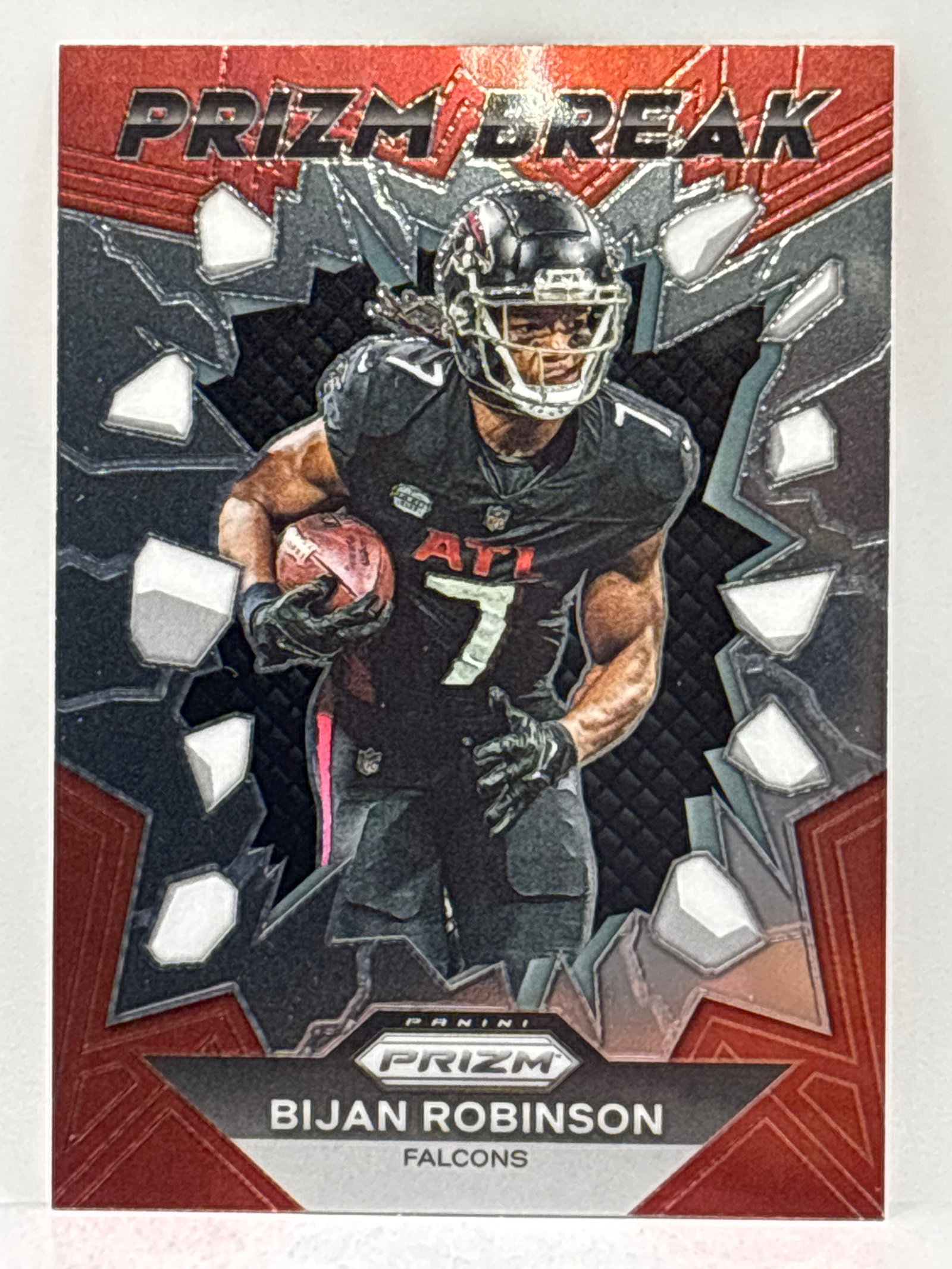 2023 PANINI PRIZM BIJAN ROBINSON PRIZM BREAK SP ROOKIE CARD: 2023 PANINI PRIZM BIJAN ROBINSON PRIZM BREAK SP ROOKIE CARD