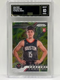2024 PANINI PRIZM REED SHEPPARD FRACTAL ROOKIE GEM MINT 10