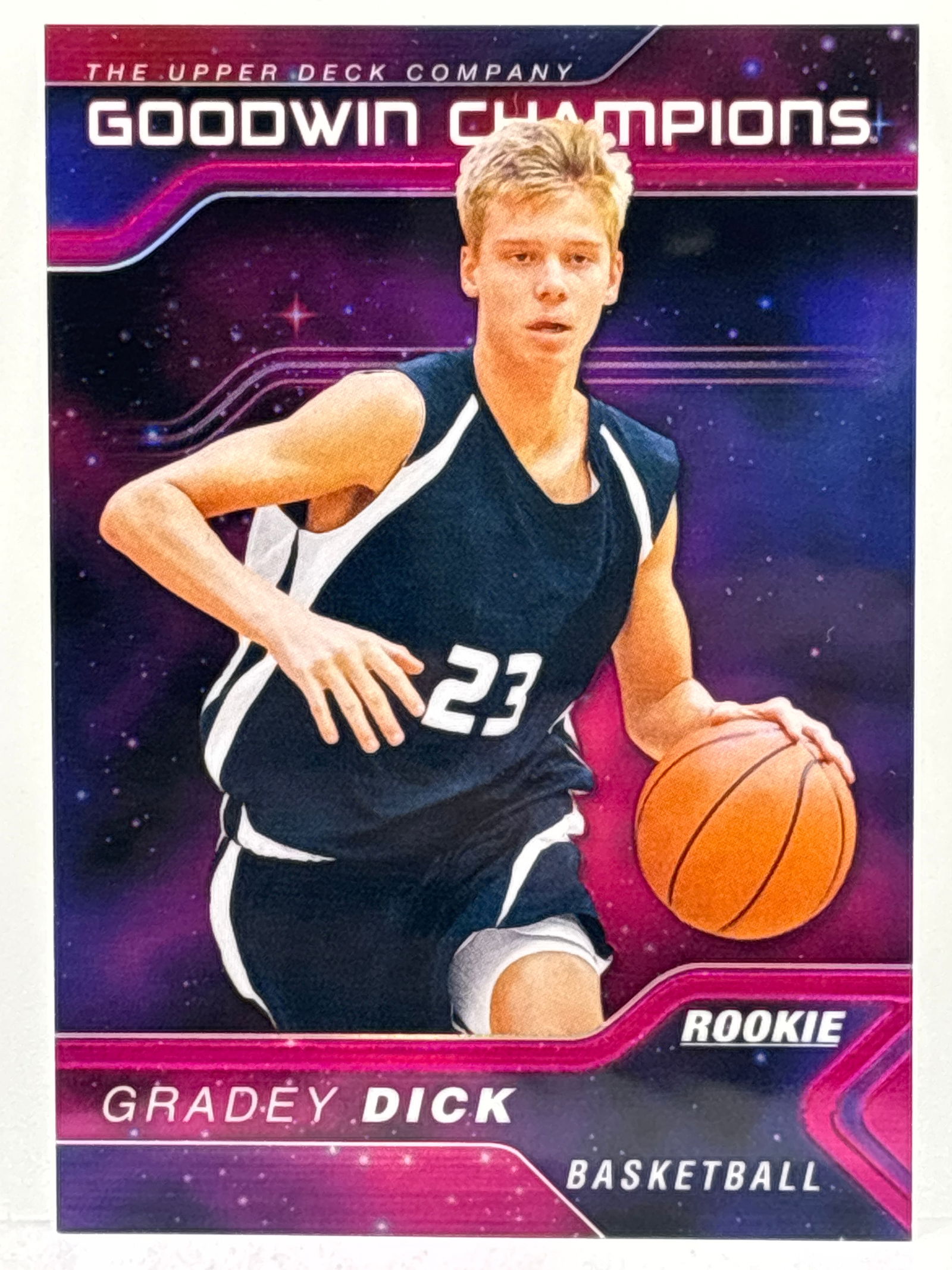 95/199!! 2023 UPPER DECK GOODWIN CHAMPIONS GRADEY DICK COSMIC SP ROOKIE CARD (1 of 5)