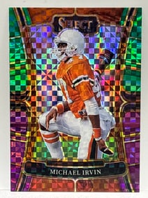 75/100!! 2023 PANINI SELECT DRAFT PICKS MICHAEL IRVIN POWER PRIZM HOLO SP
