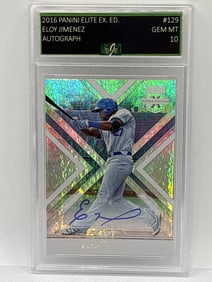 2016 PANINI ELITE EXTRA EDITION ELOY JIMENEZ AUTOGRAPHED SP GEM MINT 10