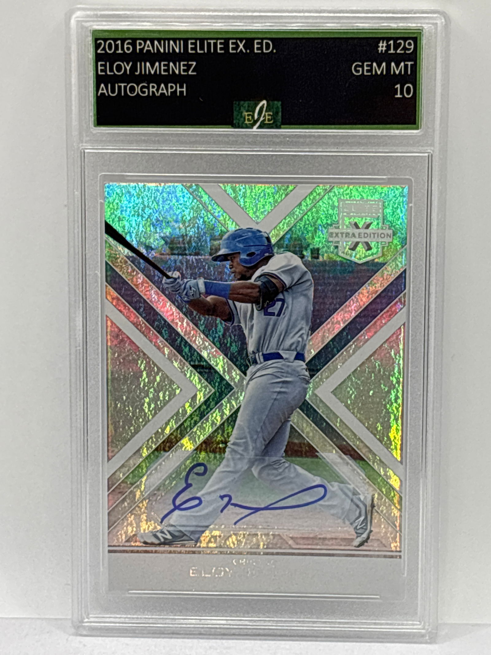 2016 PANINI ELITE EXTRA EDITION ELOY JIMENEZ AUTOGRAPHED SP GEM MINT 10 (1 of 3)