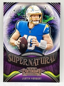 2021 PANINI CONTENDERS JUSTIN HERBERT SUPERNATURAL INSERT