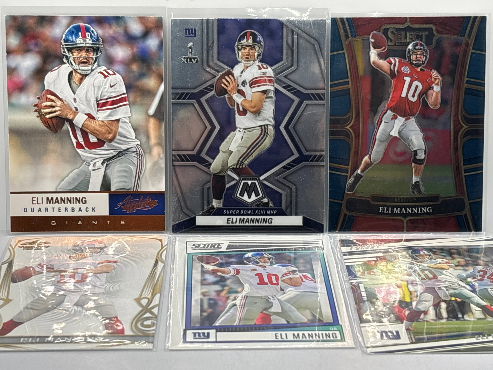 2012-2024 ELI MANNING 6 CARD LOT: 2012-2024 ELI MANNING 6 CARD LOT