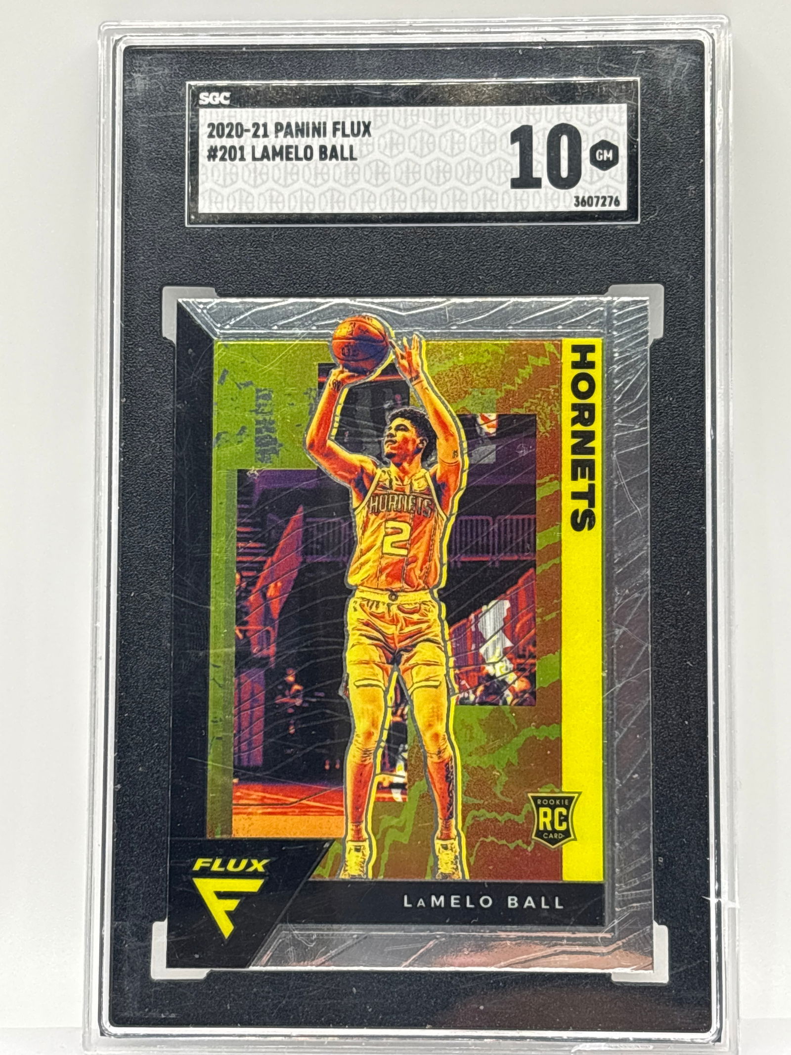 2020-21 PANINI FLUX LAMELO BALL ROOKIE CARD SGC GEM MINT 10 (1 of 3)