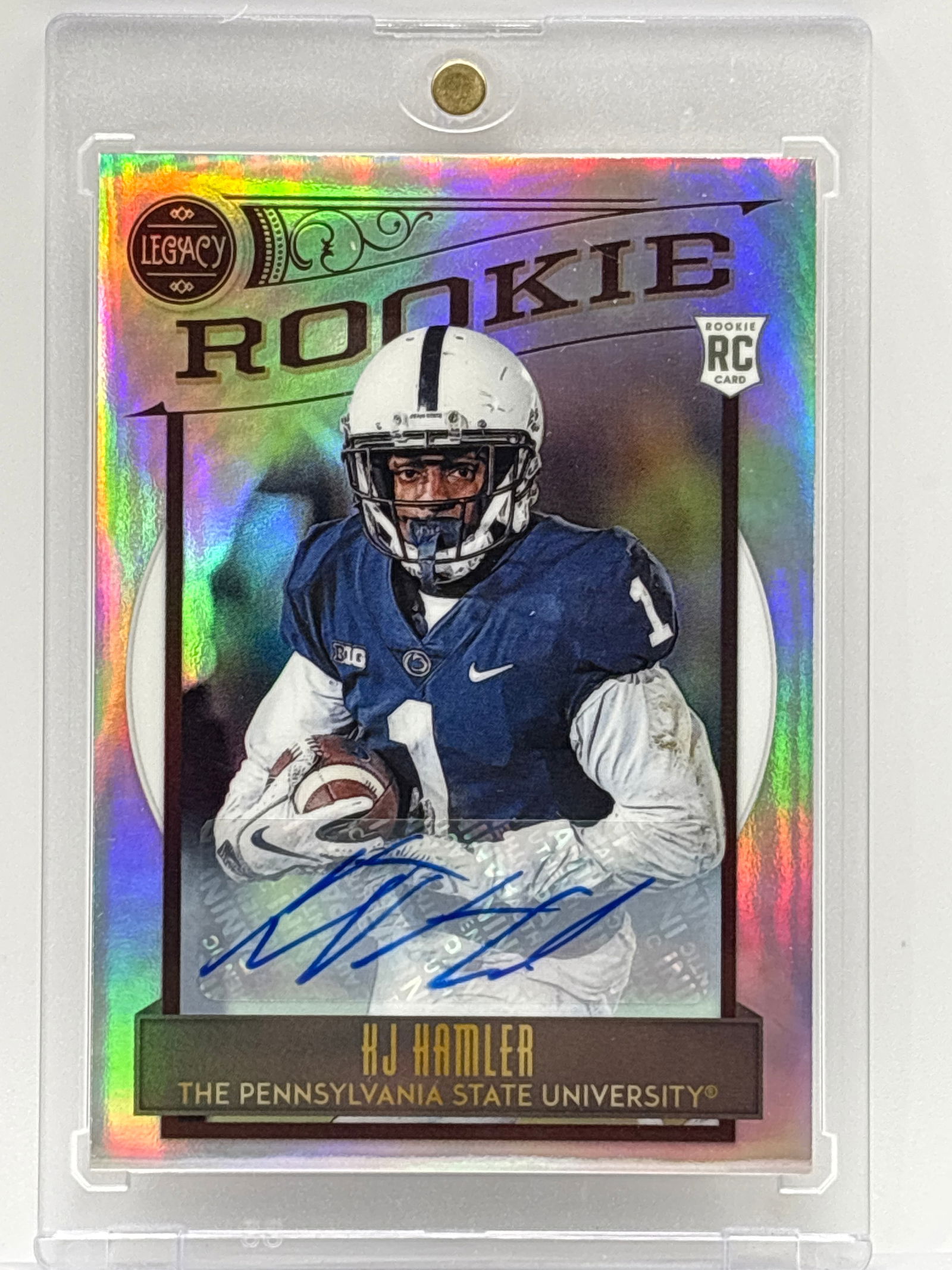 2020 PANINI LEGACY DRAFT PICKS KJ HAMLER AUTOGRAPHED ROOKIE CARD (1 of 2)