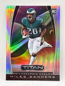 2019 PANINI CHRONICLES MILES SANDERS TITAN HOLO ROOKIE CARD