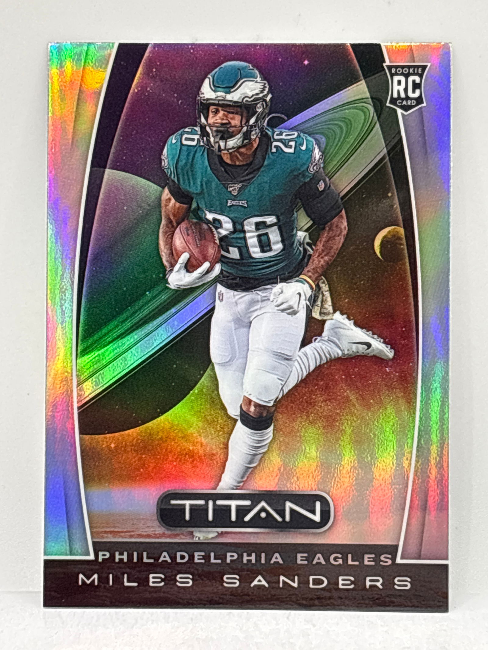 2019 PANINI CHRONICLES MILES SANDERS TITAN HOLO ROOKIE CARD (1 of 2)