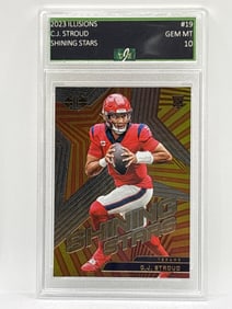2023 PANINI ILLUSIONS CJ STROUD SHINING STARS ROOKIE CARD GEM MINT 10
