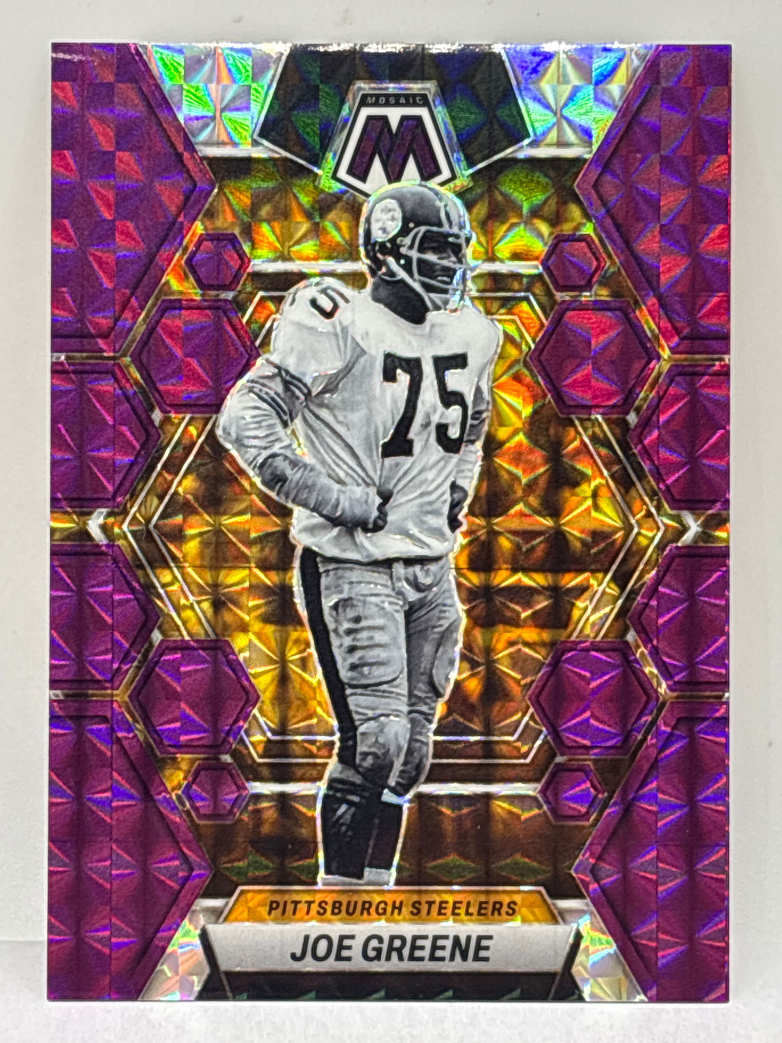 8/49!! 2023 PANINI MOSAIC JOE GREENE PRIZM HOLO: 8/49!! 2023 PANINI MOSAIC JOE GREENE PRIZM HOLO
