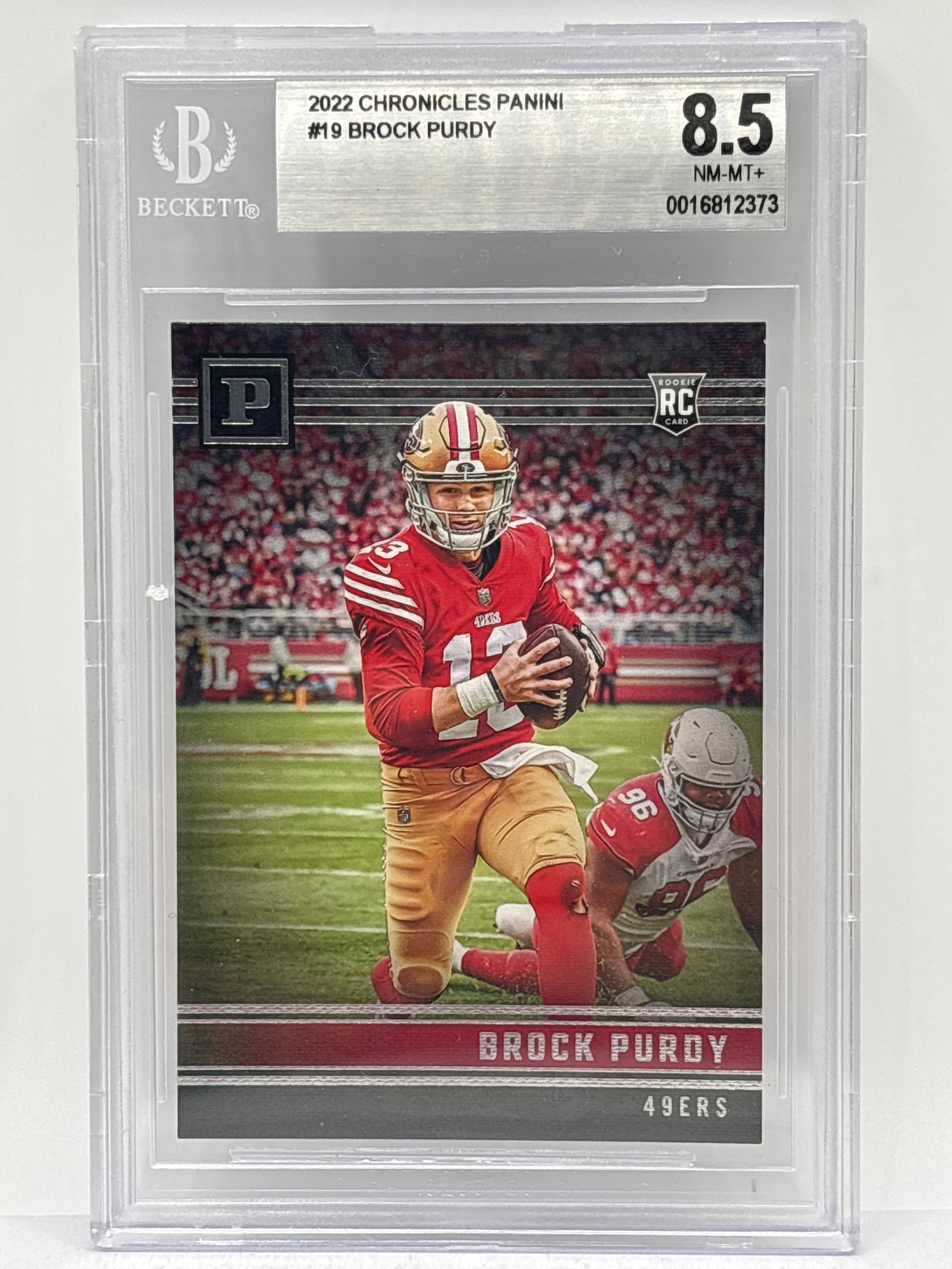 2022 PANINI CHRONICLES BROCK PURDY SILVER FOIL ROOKIE CARD NM-MT+ 8.5: 2022 PANINI CHRONICLES BROCK PURDY SILVER FOIL ROOKIE CARD NM-MT+ 8.5